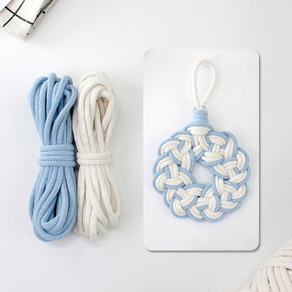 Macrame Kit Round Lace Coaster Weaving Kit | Light Color Elegance | Color Edging | Heat Pad | Beginner Weaving | Fits Most Cups