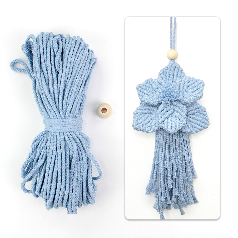 Lotus Flower Macrame DIY Kit - Handmade Weaving Supplies with English Tutorial | Zen Craft Set