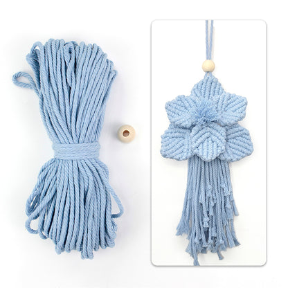 Lotus Flower Macrame DIY Kit - Handmade Weaving Supplies with English Tutorial | Zen Craft Set