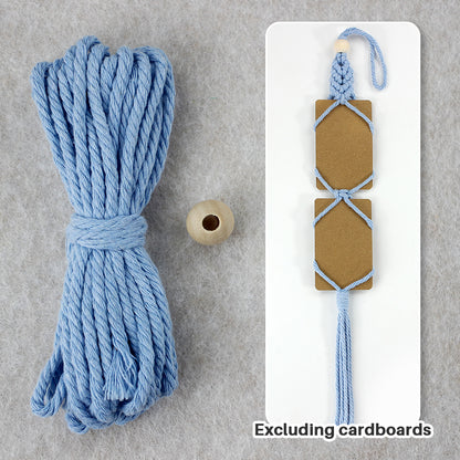 Macrame Kit for Beginners, Bohemian Woven Photo Frame Hanger, Polyester Fiber Handmade Polaroid Display Holder, DIY Craft Kit for Aesthetic Wall Decor, Car Pendant & Gift