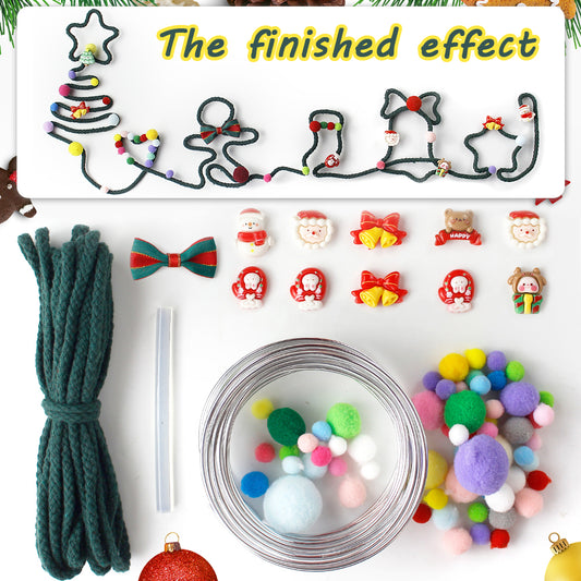 Macrame Kit Wire Christmas Pattern Weaving Kit | Multi-Shape Option | Single/Combined Making | Tabletop Decor | Beginner-Friendly