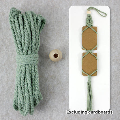 Macrame Kit for Beginners, Bohemian Woven Photo Frame Hanger, Polyester Fiber Handmade Polaroid Display Holder, DIY Craft Kit for Aesthetic Wall Decor, Car Pendant & Gift