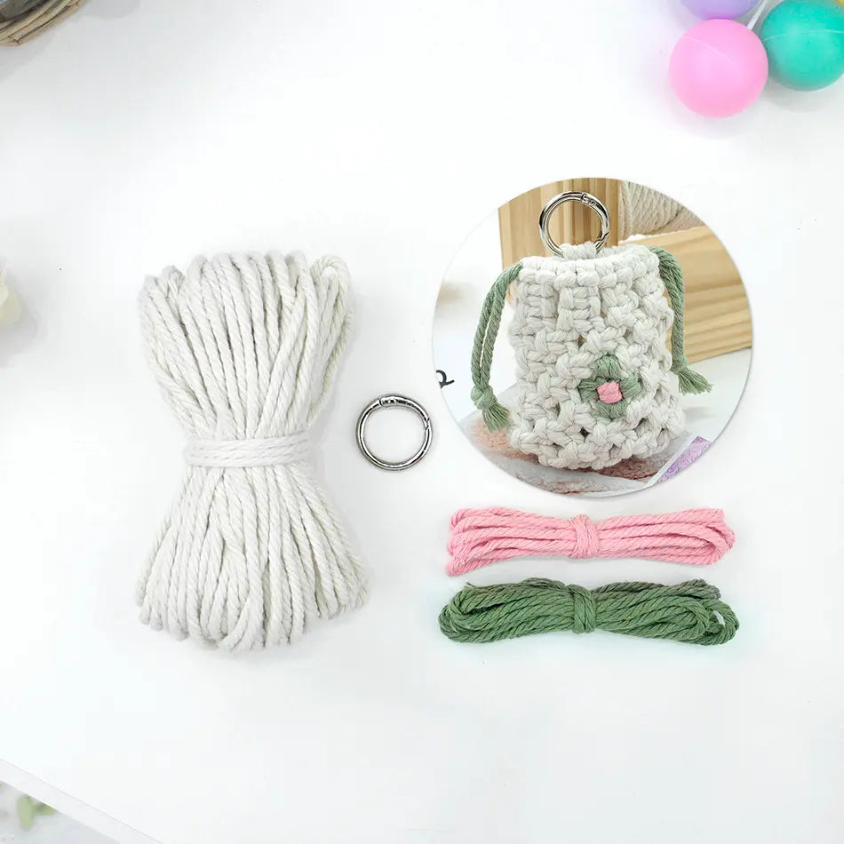 Macrame Kit for Beginners | DIY Daisy Macrame Earphone Storage Pouch Craft Kit