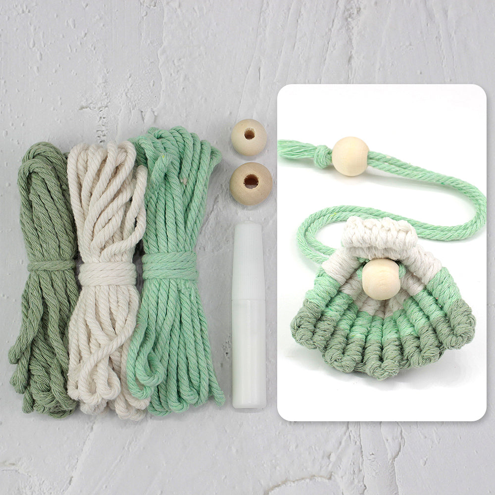 Macrame Kit Shell Bookmark Weaving Kit | 3D Gradient | Bag Charm/Curtain Tie | Beginner Weaving | Home Decor