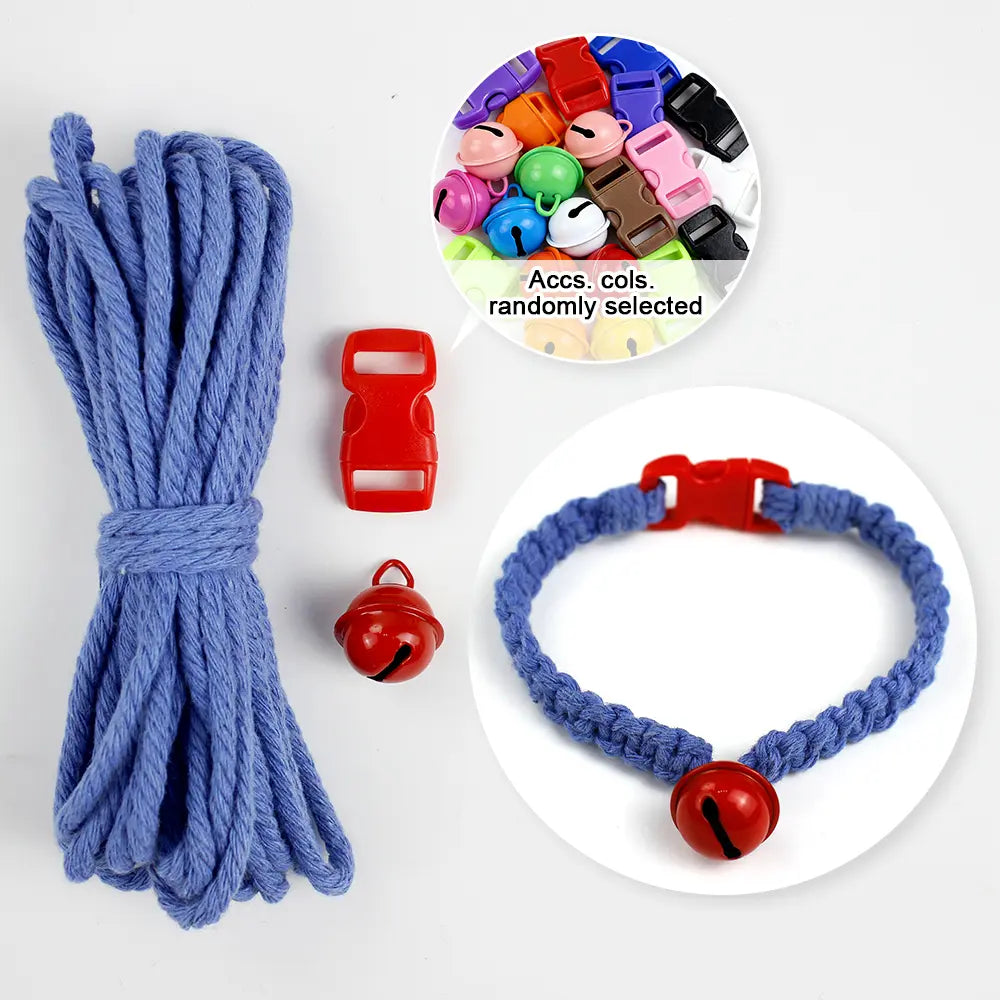 Macrame Kit for Beginners, Boho Pet Collar DIY Kit, Cat Dog Necklace Handmade Gift