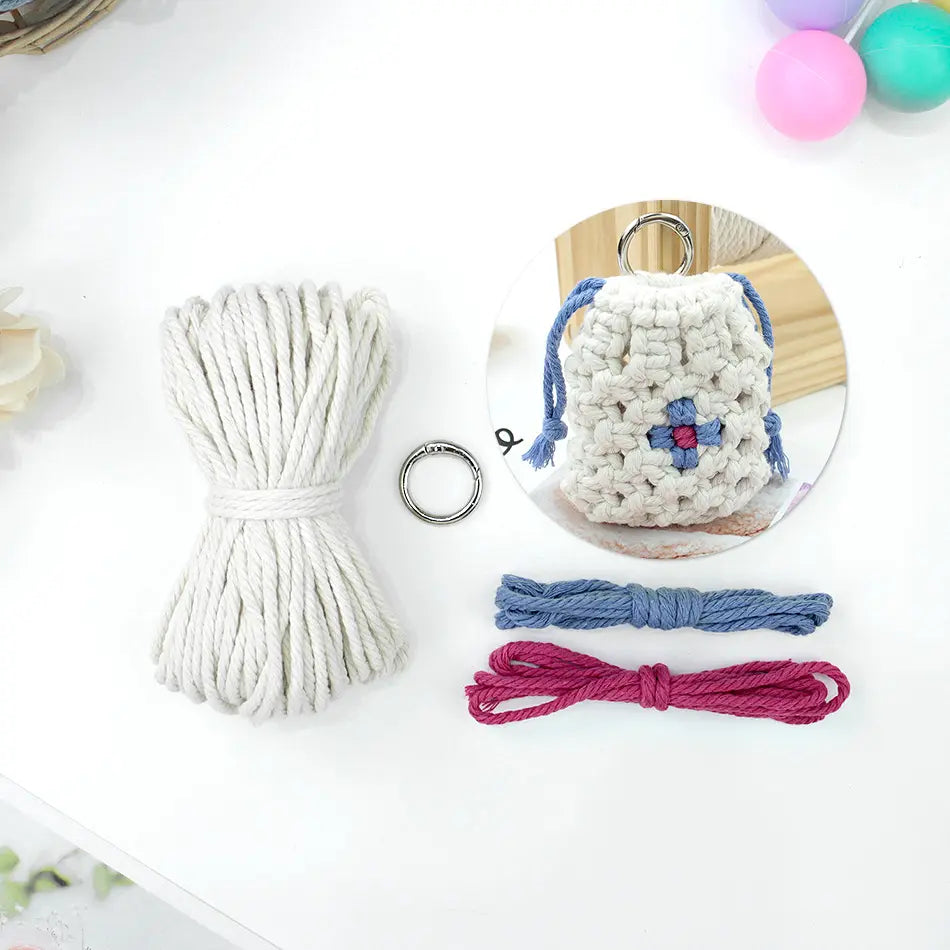Macrame Kit for Beginners | DIY Daisy Macrame Earphone Storage Pouch Craft Kit