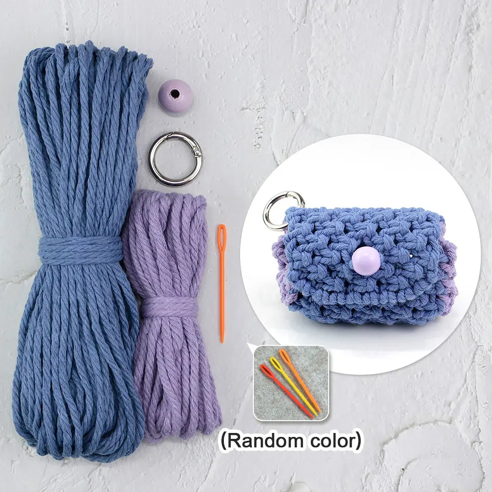 Macrame Kit for Beginners | DIY Square Macrame Earphone Storage Pouch Craft Kit