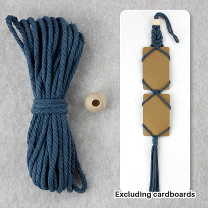 Macrame Kit for Beginners, Bohemian Woven Photo Frame Hanger, Polyester Fiber Handmade Polaroid Display Holder, DIY Craft Kit for Aesthetic Wall Decor, Car Pendant & Gift