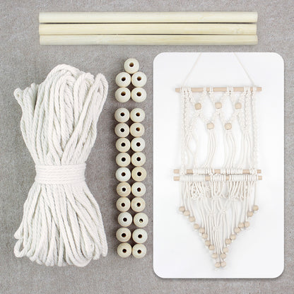 Wooden Bead Wall-Mounted Bookshelf Weaving Kit Macrame Kit | Wall Decor | Home Decor | Wall Bookshelf | Beginner-Friendly| Bohemian Style