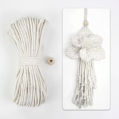 Lotus Flower Macrame DIY Kit - Handmade Weaving Supplies with English Tutorial | Zen Craft Set