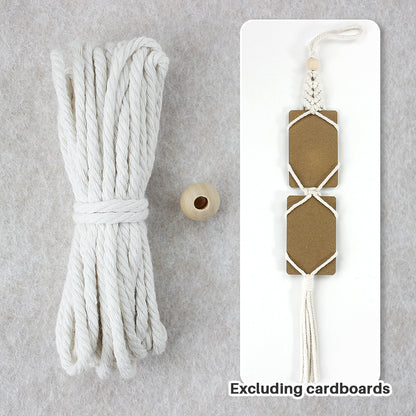 Macrame Kit for Beginners, Bohemian Woven Photo Frame Hanger, Polyester Fiber Handmade Polaroid Display Holder, DIY Craft Kit for Aesthetic Wall Decor, Car Pendant & Gift