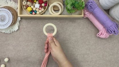 Long Tassel Plant Hanger Weaving Kit Macrame Kit | Plant Net Pocket | Hanging Storage | Handmade Gift | Beginner-Suitable