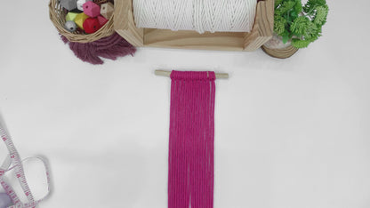 Macrame Kit Mini Love Tapestry Weaving Kit | Driftwood+Fringes | Car Mirror/Home Decor | Beginner-Friendly