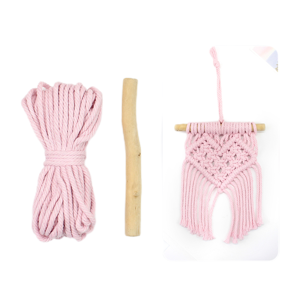 Macrame Kit Mini Love Tapestry Weaving Kit | Driftwood+Fringes | Car Mirror/Home Decor | Beginner-Friendly