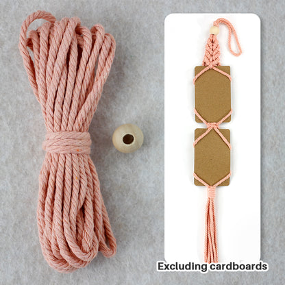 Macrame Kit for Beginners, Bohemian Woven Photo Frame Hanger, Polyester Fiber Handmade Polaroid Display Holder, DIY Craft Kit for Aesthetic Wall Decor, Car Pendant & Gift