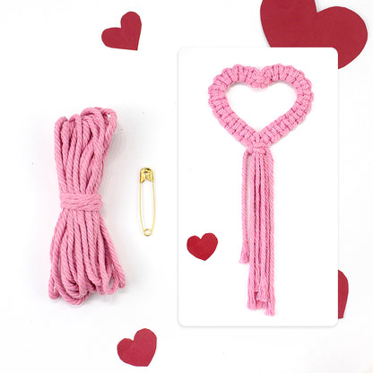 Heart Napkin Clip Weaving Kit Macrame Kit | Napkin Storage | Small Accessory | Beginner-Friendly | Handmade Decor Accessory
