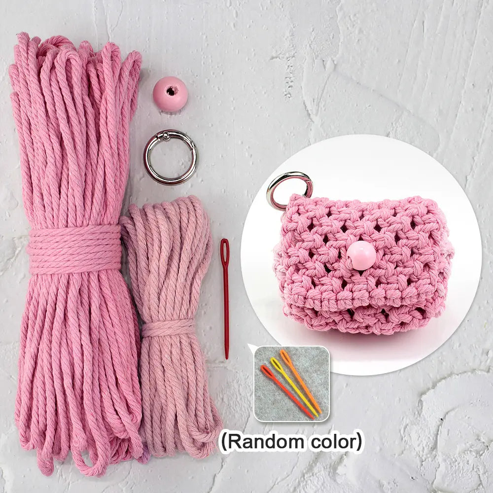 Macrame Kit for Beginners | DIY Square Macrame Earphone Storage Pouch Craft Kit