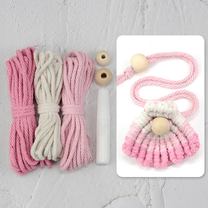 Macrame Kit Shell Bookmark Weaving Kit | 3D Gradient | Bag Charm/Curtain Tie | Beginner Weaving | Home Decor