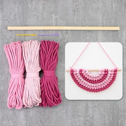 Macrame Kit Semicircle Tapestry Weaving Kit |  Design | Gradient/Contrast Option | Bedroom/Living Room Decor | Beginner-Friendly