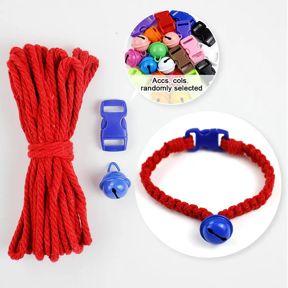 Macrame Kit for Beginners, Boho Pet Collar DIY Kit, Cat Dog Necklace Handmade Gift