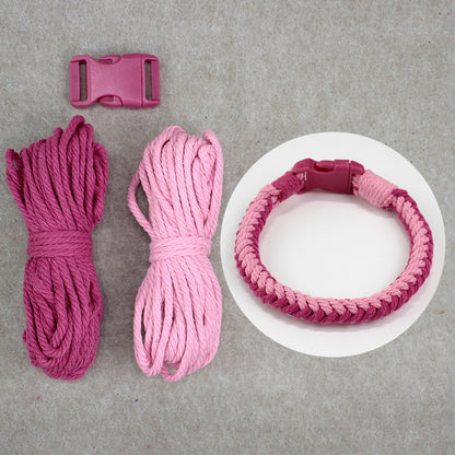 Macrame Kit 8-Strand Pet Collar Weaving Kit | 2-Color Intertwined | Adjustable Length | Pet Accessory | Beginner-Friendly