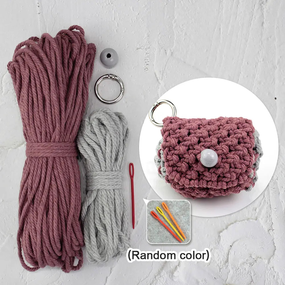 Macrame Kit for Beginners | DIY Square Macrame Earphone Storage Pouch Craft Kit