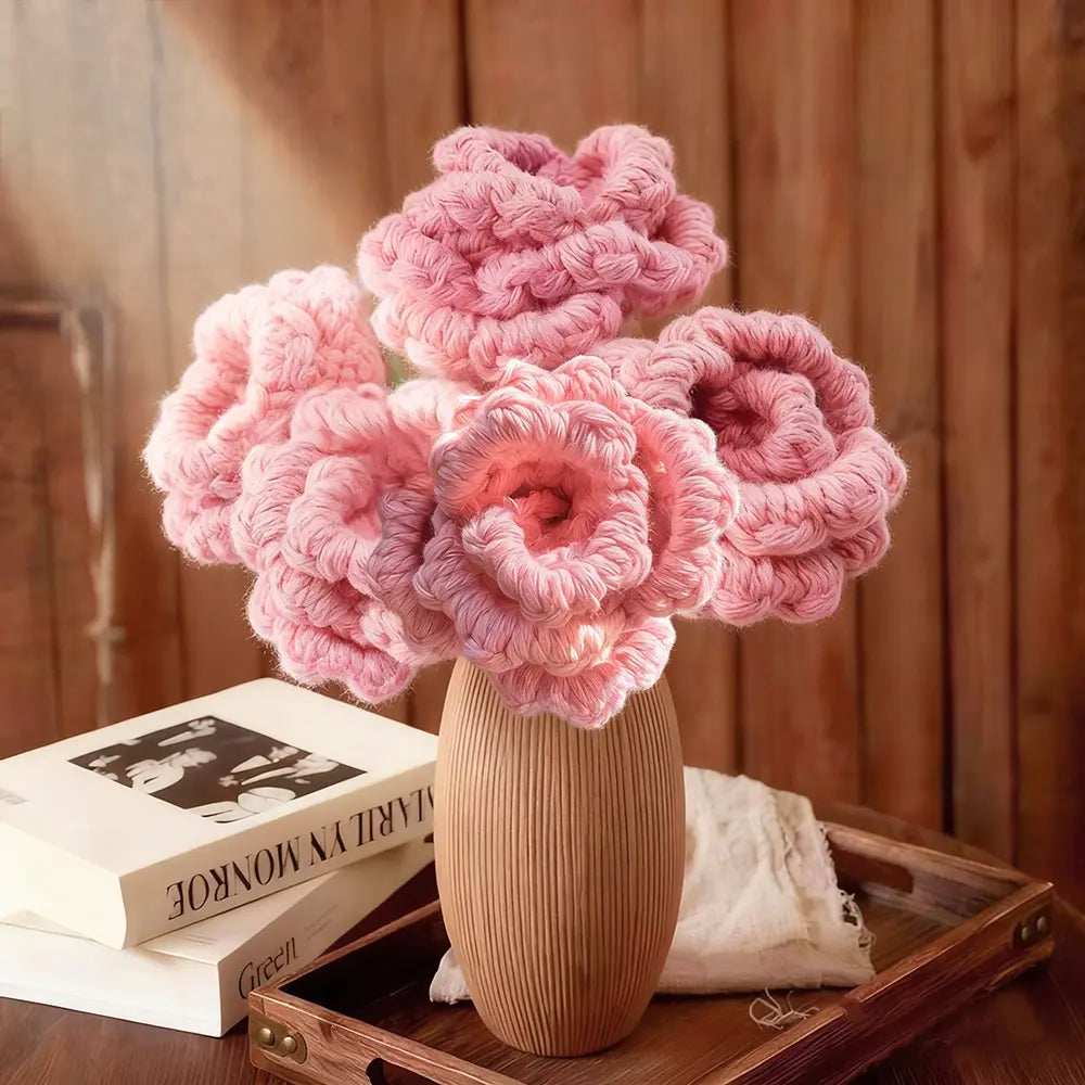 Macrame Kit for Beginners | DIY Macrame Rose Woven Ornament Kit