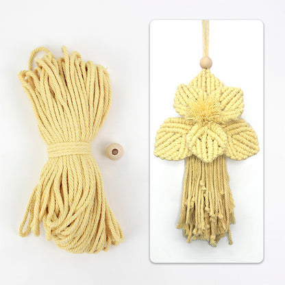 Lotus Flower Macrame DIY Kit - Handmade Weaving Supplies with English Tutorial | Zen Craft Set