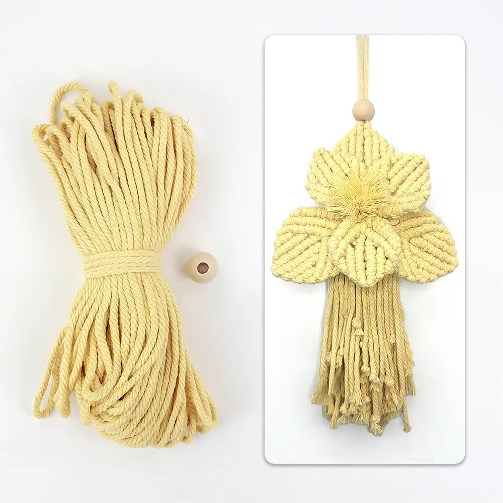 Macrame Kit for Beginners | DIY Boho Flower Macrame Ornament Kit