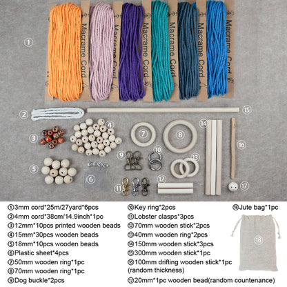 Gift Boxed Macrame DIY Kit - All-in-One Weaving Set with English Tutorial | Handmade Craft Gift Bundle