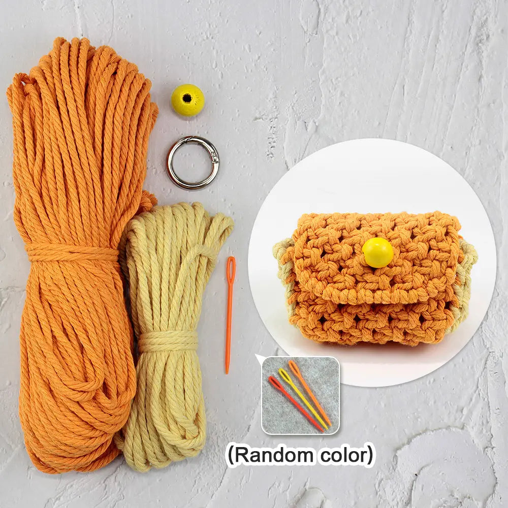 Macrame Kit for Beginners | DIY Square Macrame Earphone Storage Pouch Craft Kit