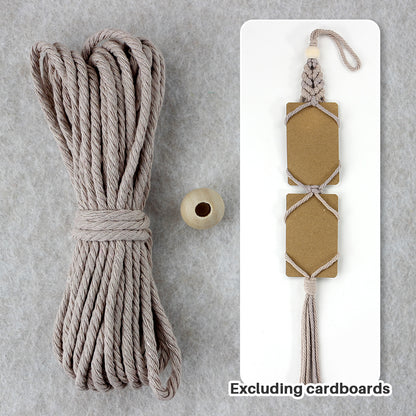 Macrame Kit for Beginners, Bohemian Woven Photo Frame Hanger, Polyester Fiber Handmade Polaroid Display Holder, DIY Craft Kit for Aesthetic Wall Decor, Car Pendant & Gift