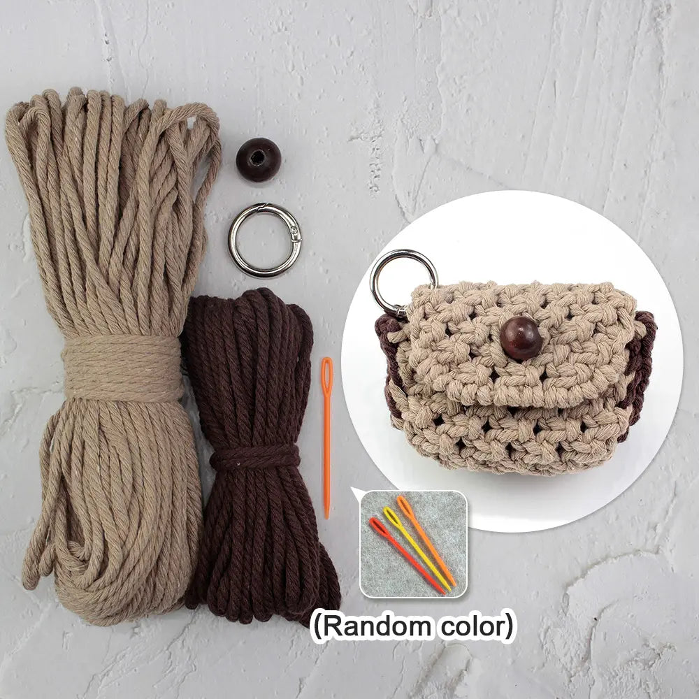 Macrame Kit for Beginners | DIY Square Macrame Earphone Storage Pouch Craft Kit