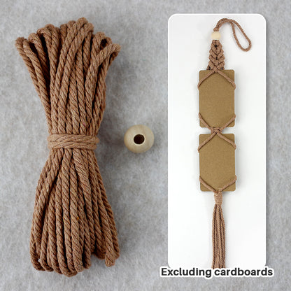 Macrame Kit for Beginners, Bohemian Woven Photo Frame Hanger, Polyester Fiber Handmade Polaroid Display Holder, DIY Craft Kit for Aesthetic Wall Decor, Car Pendant & Gift