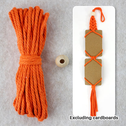 Macrame Kit for Beginners, Bohemian Woven Photo Frame Hanger, Polyester Fiber Handmade Polaroid Display Holder, DIY Craft Kit for Aesthetic Wall Decor, Car Pendant & Gift