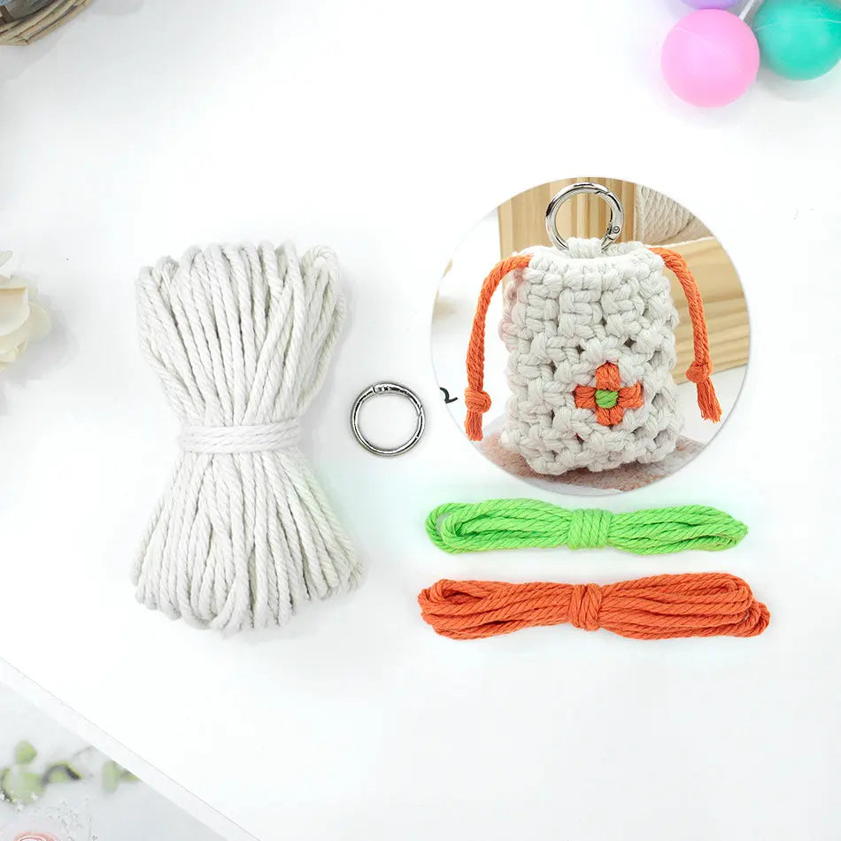 Macrame Kit for Beginners | DIY Daisy Macrame Earphone Storage Pouch Craft Kit
