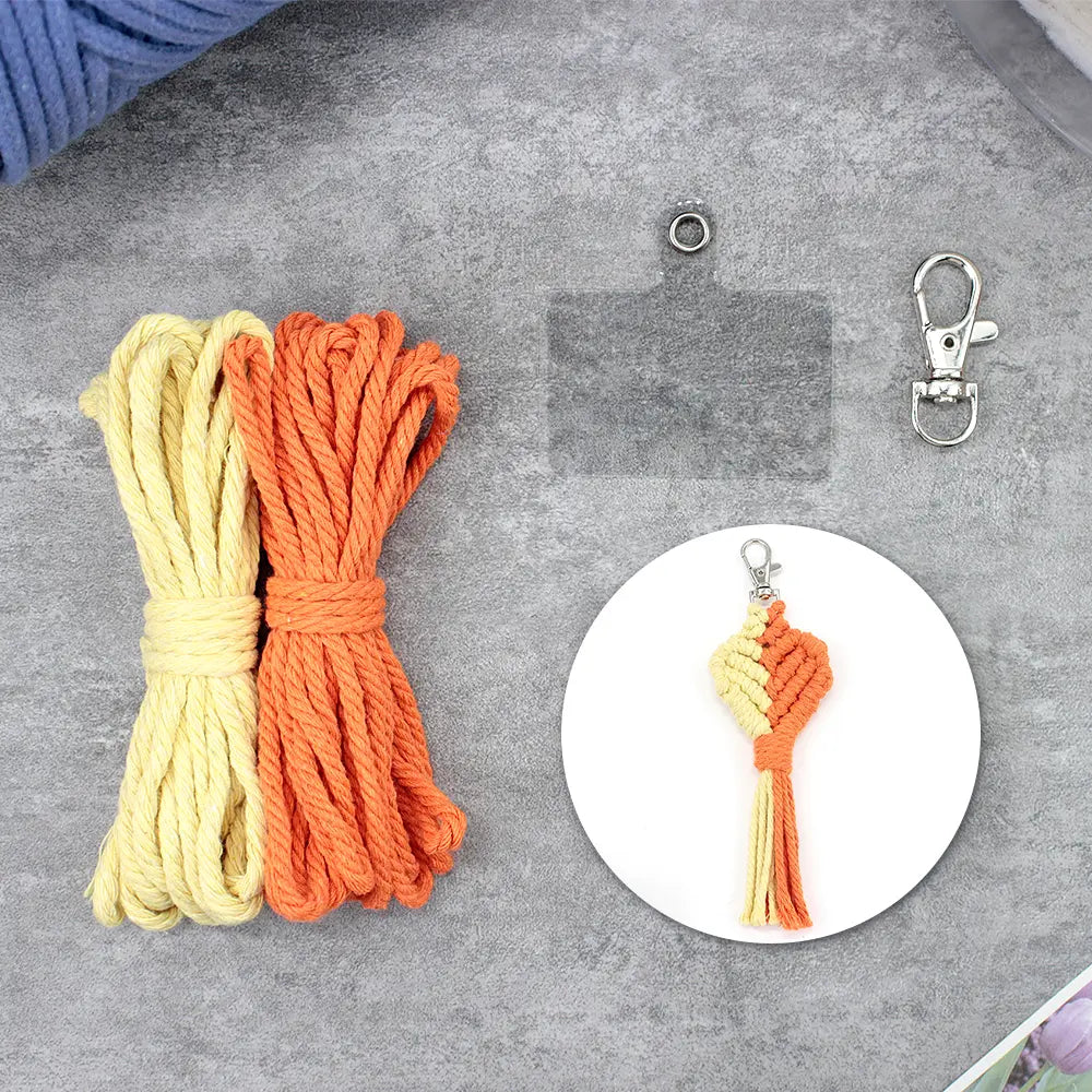 Macrame Kit for Beginners | DIY Heart Macrame Keychain Craft Kit